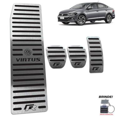 Imagem de Descanso De Pé + Pedaleiras Manual Preto Virtus R-Line