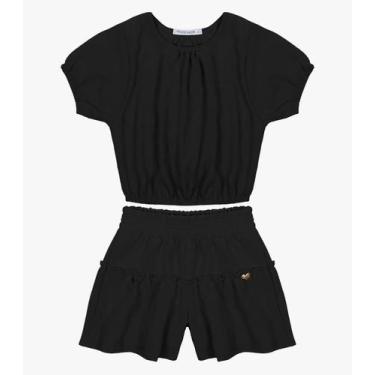 Imagem de Conjunto Infantil Menina Em Air Flow Trick Nick Preto, Preto, 6
