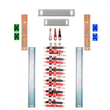 Imagem de Kit Barramento Trifásico 100A para 34 Circuitos com Termo Retrátil - Z