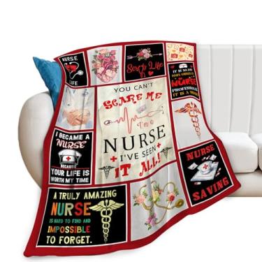 Imagem de Cobertor de enfermeira, cobertor para enfermeiras, presentes para enfermeiras, artigos de enfermeira, flanela de pelúcia para mulheres, homens, meninos, meninas, adultos, roupa de cama macia para