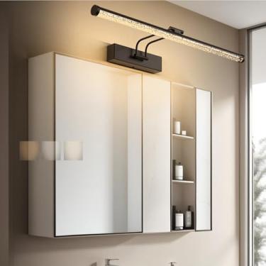 Imagem de GZZBMY Luz de espelho LED Lâmpadas de parede de banheiro 3 temperaturas de cor regulável Lâmpadas de parede à prova d'água 180° Ajustável Dobrável Iluminação de parede para sala de estar banheiro