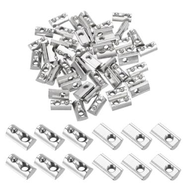 Imagem de PATIKIL M6 Rolos semi-redondos em porcas de mola, 50 peças série 3030 porcas de mola de aço carbono para perfil de extrusão de alumínio de 8 mm, impressora 3D, ferramentas faça-você-mesmo, montagem de