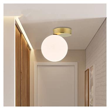Imagem de Arandela moderna, luminária de parede, luminária de teto moderna, lustre minimalista de bola de vidro, corredor, varanda, luminária de teto, sala de estar, quarto, iluminação de cabeceira (t