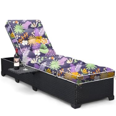 Imagem de Tycdiose Almofada de espreguiçadeira para ambientes externos, à prova d'água, antiderrapante, espreguiçadeira, para móveis ao ar livre, almofada espessa para cadeira de piscina, 190 x 58 x 12 cm