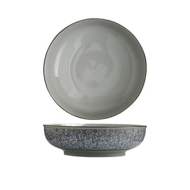 Imagem de URGDWEKJY Tigela de sopa antiga grande tigela de sopa cerâmica tigela de cozinha de peixe tigela de salada doméstica adequada para sopa, salada, ramen, pipoca, etc. tigela de salada