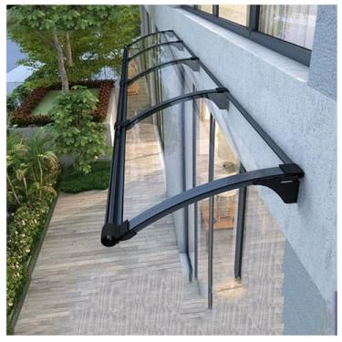 Imagem de Toldo De Porta De Janela Dossel Suporte De Alumínio Placa De Policarbonato Dossel De Porta Dianteira Toldo Ao Ar Livre Dossel De Jardim Pátio Varanda Toldo Tra, One Color, 150x120cm/59x47in
