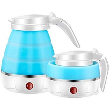Imagem de Chaleira elétrica dobrável de silicone de grau alimentício para viagem, chaleira elétrica dobrável, 0,6 L, 700 W, presente rápido
