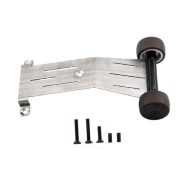 Imagem de Esquirla Barra de roda de aço inoxidável 1/16 RC Car Heads up Wheel Spare Parts Substituições confiáveis ​​Fácil instalação para Mini 4x4, Preto