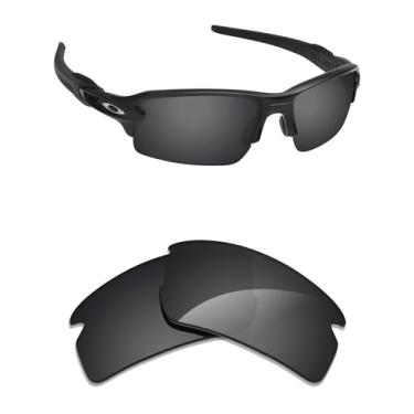 Imagem de Alphax Lentes de reposição polarizadas pretas Stealth para óculos de sol Oakley Flak 2.0 S OO9511