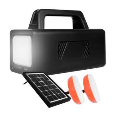 Imagem de Kit Painel Energia Solar Multi-Funcional, 100W, 9000mAh, USB, Portátil, LED, Lanterna, Carregador