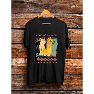 Imagem de Camiseta Adulto Rei Leao Unissex 100% Algodão - loja dinka, m, Preto