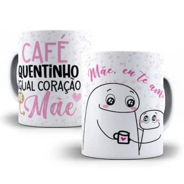 Imagem de Xicara de porcelana 325ml flork dia das mães ref0134 - casa fé