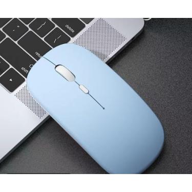 Imagem de Mini mouse sem fio para tablet PC com mouse pad azul