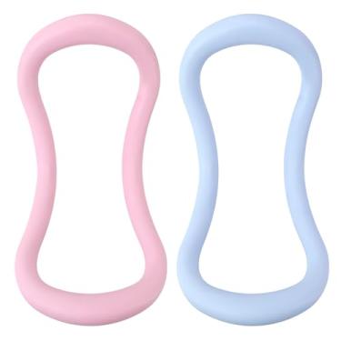 Imagem de KH866 Conjunto de 2 anéis de ioga para pernas, panturrilhas, pilates de panturrilha, equipamento de círculo de fitness para mulheres, ferramenta de círculos de estiramento de resistência com pontos de