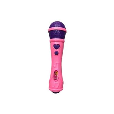Imagem de Microfone Musical Infantil, Brinquedo Karaokê para Crianças (ROSA/ROXO)