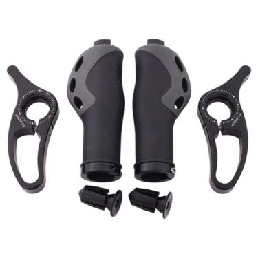 Imagem de YIJU 2x Extremidades de guidão de bicicleta, apoios ergonômicos para polegar, manoplas para guidão de bicicleta para mountain bikes