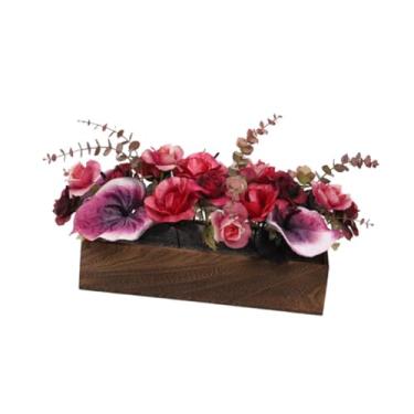 Imagem de Fenteer Flores artificiais, mini plantas em vasos, pequenas flores artificiais faça você mesmo, e folhagens para sala de estar, banheiro, prateleiras de mesa