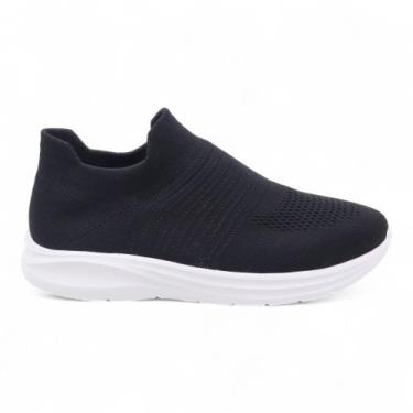 Imagem de Tênis Giulia Domna Knit Calce Fácil Ultra Leve, T preto, 37
