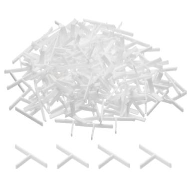 Imagem de Generic 100 peças espaçadores de azulejo 1 mm plástico rígido tipo t instalação espaçador de cerâmica clipes de espaçamento para chão de parede