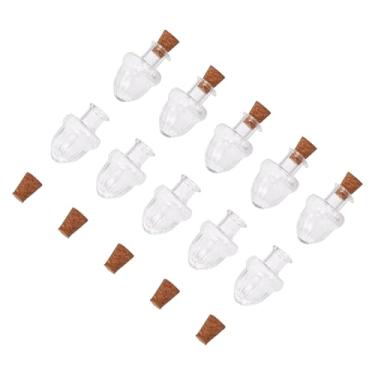 Imagem de 10 frascos pequenos de vidro transparente, pequenos frascos de desejos, mini frascos de vidro com rolha de cortiça para lembrancinhas de casamento, festa de Natal, decoração de casa, faça você mesmo