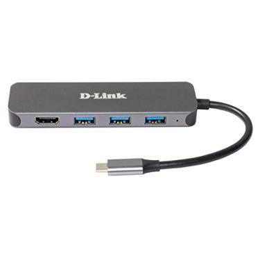 Imagem de D-Link Hub USB-C DUB-2333 5 em 1 com fornecimento de energia (PD 60W), 4K HDMI, 3 portas USB 3.0 para PC, MacBook Pro, MacBook Air, iPad Pro, Chromebook, Surface Pro e mais
