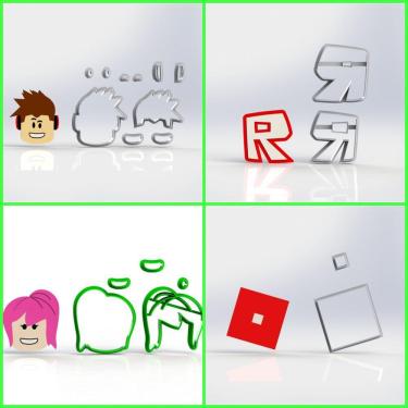 Imagem de Cortador Kit Roblox - 4 Modelos Modulares Tamanho 5 Cm