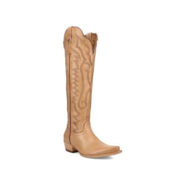 Imagem de Dan Post Western Boots Heartland feminina couro com zíper bege DP7105, Bronzeado, 36