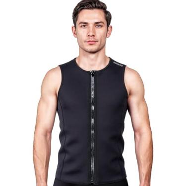 Imagem de PAWHITS Top de neoprene térmico de 3 mm, sem mangas, para natação para homens e mulheres, colete de natação para surfe, vela, emagrecimento, sauna, treino