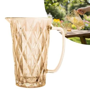 Imagem de Jarra de Vidro Âmbar Diamante 1L Bebidas Geladas Sucos Água Cozinha Bar Restaurante Buffet