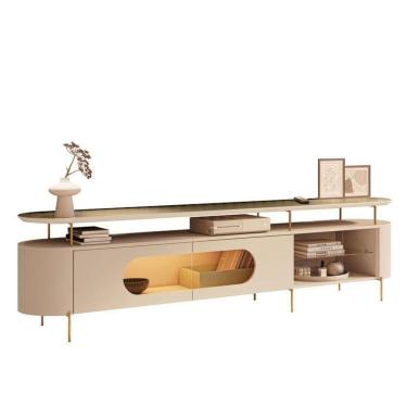 Imagem de Rack Bancada ária Champanhe Off White - Hb Móveis