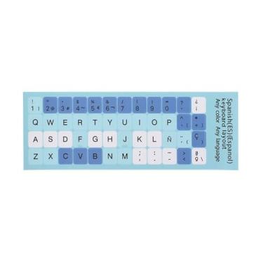 Imagem de Película de teclado, substituição alfabeto inglês/letra russa layout laptop teclado adesivo acessórios de computador (estilo 5)