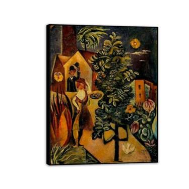 Imagem de Pôster Max Ernst Chapéu de Mão na Cabeça Reproduções de Pinturas Famosas Surrealismo Arte de Parede Tela Max Ernst Decoração de Parede para Presentes de Sala de Estar 80 x 60 cm (32 x 24 polegadas