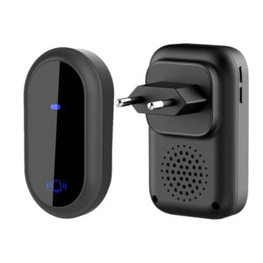 Imagem de Campainha Autoalimentada Sem Fio e Sem Bateria com 38 Melodias [Preto]