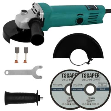 Imagem de Esmerilhadeira Lixadeira Angular 4 1/2" 900w Tssaper + Discos (110v)