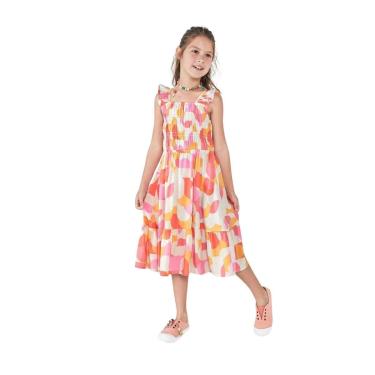 Imagem de Vestido Curto Hering Estampado Colorido-Feminino