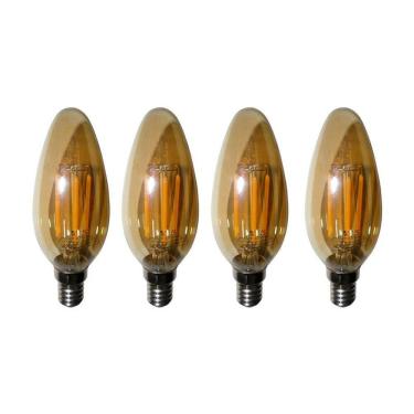 Imagem de Lampadas De Led Kit 4 Multi Filamento Bivolt 30w Iluminação