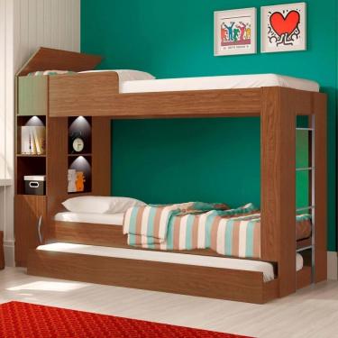 Imagem de Beliche Ditália Cama Auxiliar Com Kit Luz Cm-15 Diamond