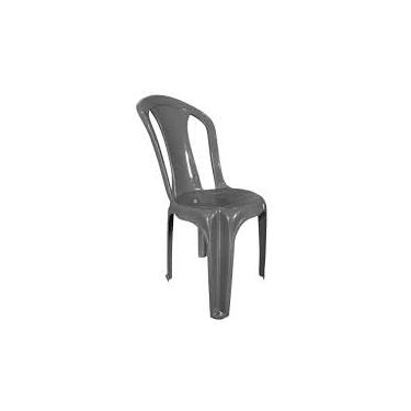 Imagem de Cadeira de Plástico Resistente, Leve e Portátil, para Uso Interno e Externo, Design Confortável, Ideal para Casa, Festas e Eventos chumbo