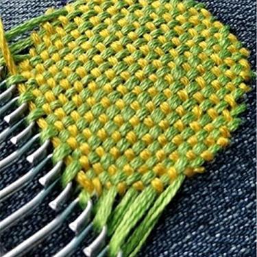 Imagem de AYNEFY Outros Suprimentos de Bordado de Costura Kit de Tecelagem DIY Máquina de Remendo de Trança Máquina de Reparo de Dardos Com Ganchos de Metal Placa de Madeira Faixas de Borracha Manual Em Inglês para Iniciantes (Como mostrado)