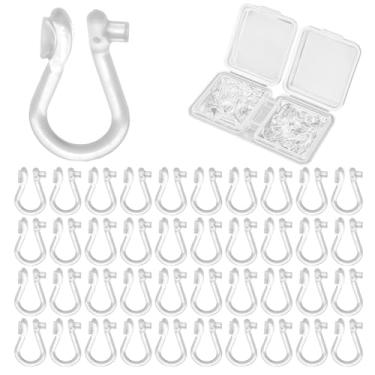 Imagem de 40un. Conjunto de Adaptadores Transparentes para Brincos Pressão, Ajustadores Orelha Invisíveis com Estojo Armazenamento Corretores Orelha Cosméticos Sem Furo para Homens Mulheres