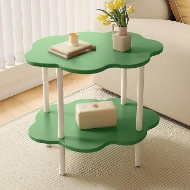 Imagem de Mesa De Cabeceira De 2 Andares, Mesa Lateral Em Forma De Nuvem, Mesa De Lanche, Mesa De Café, Mesa De Cabeceira, Mesa De Sofá Para Sala De Estar, Quarto, Varanda, Green