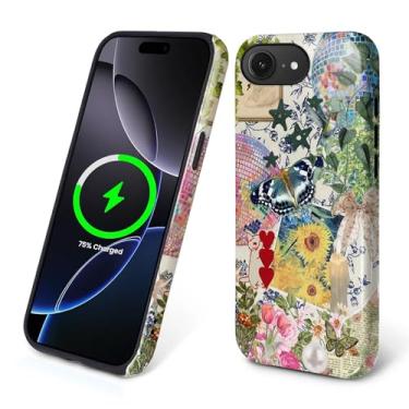 Imagem de Flivro Capa magnética para iPhone 16e, compatível com Magsafe, capa rígida de PC e amortecedor interno de silicone, capa de corpo inteiro antiarranhões, design fino à prova de choque - Colagem de