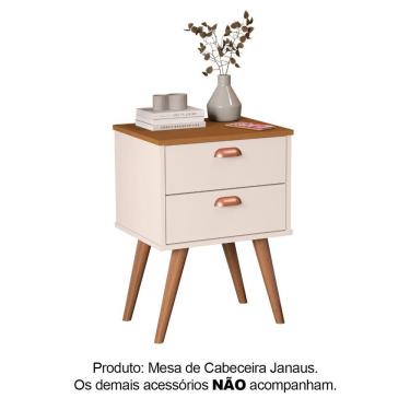 Imagem de Mesa Cabeceira Quarto Janus Off White Nature