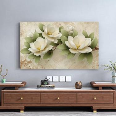 Imagem de Capa de TV para televisões/computador Capa contra poeira estampa floral interior quarto decoração de sala de estar 32 polegadas - 80 polegadas LCD/LED protetor de tela de TV universal multifunções