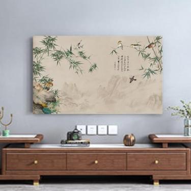 Imagem de Capa de TV para televisões/computador Capa contra poeira estampa floral interior quarto sala de estar 32 polegadas - 80 polegadas LCD/LED protetor de tela de TV universal multifunções capas-flor-4#||