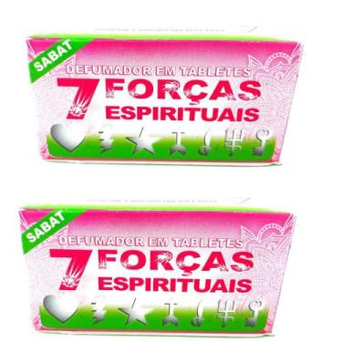 Imagem de Defumador Espiritual Tablete 7 Forças Espirituais Limpeza Defumação Ki