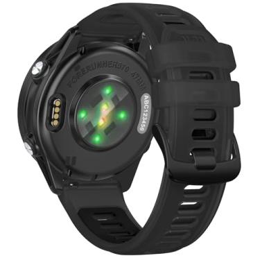 Imagem de Pulseira de relógio compatível com Garmin Forerunner 570 42 mm/Forerunner 165/Forerunner 245/Forerunner 645/Vivoactive 6/5, pulseira esportiva de liberação rápida de 20 mm para mulheres e homens