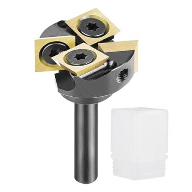 Imagem de Garosa Bit de Roteador de Achatamento Laje 1/4 Polegada Diâmetro de Corte de Haste ATS Revestimento 4 Inserções de Carboneto de Carboneto CNC Bit de Superfície de Spoiler para Madeira