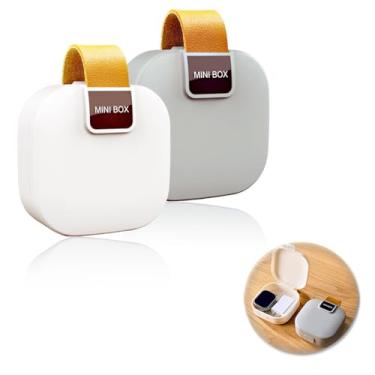 Imagem de 2-Pack Waterproof Charger Cable Cord Storage Organizer Boxes, Portable Electronic Accessories Container Travel Carrying Case with Lid and Handle, Desk Organizer for Cable, Charger, Earphones, Jewelry