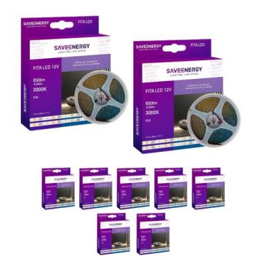 Imagem de 9 Fita LED 12V 6,5W/m 3000K 5m 60LEDs/m IP20 Save Energy